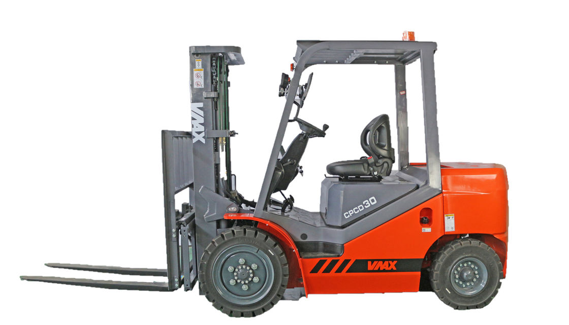 Isuzu Engine Stand Up Taylor Forklift 4 Ton Fork Width 130mm Red Yellow